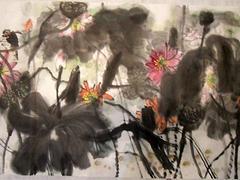 山东著名的叶烂花鸟画 叶烂花鸟画价格图片|山东著名的叶烂花鸟画 叶烂花鸟画价格产品图片由文苑阁画廊公司生产提供-